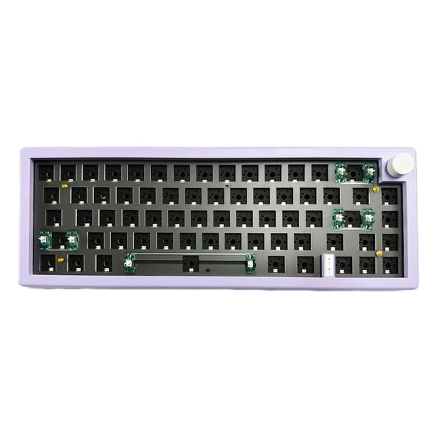 Teclado para juegos GMK67 Uso conveniente Accesorios para juegos retroiluminados RGB (Púrpura) Ehuebsd Para estrenar