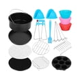 thumbnail image 2 of Accesorios para freidora de aire, cepillo de aceite, bandeja para pizza, parrilla para barbacoa, cocina y horneado 8 pulgadas, 2 of 9