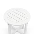 thumbnail image 3 of Round Outdoor Side Table, Patio Garden Stool Coffee End Table Nightstand for Small Spaces, Living Room, Front Porch, Poolside, 3 of 10