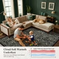 thumbnail image 3 of Lahome Washable 8'x10' Area Rug, Black Vintage Floral Rugs for Living Room, Non-Slip Soft Low Pile Farmhouse Botanical Birds Pattern Carpet for Bedroom Dining Room Office Decor, Black, 3 of 12
