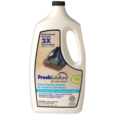 Fresh Solutions 2X Professional Strength Carpet & Upholstery Formula for Use in All Deep Cleaning Machines, Certified Safer