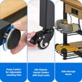 thumbnail image 4 of Uforic 47.2" Adjustable Heavy Duty Workbench with Wheels, Pegboard, Storage Shelf, AC/USB Outlets, LED Light, Hooks, 1100lb Load Capacity for Garage, Workshop, Home, 4 of 5