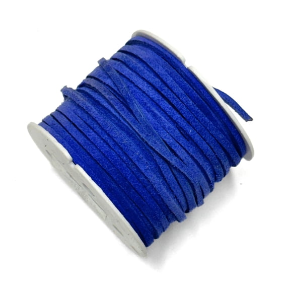 Suede Leather Lace - 1/8" x 25 yards - Black - Brown - Chocolate - Red - Cobalt - Toast - Beige - White