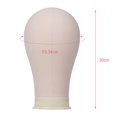thumbnail image 3 of 21”” Cork Canvas Block Head Mannequin Head Wig Display Styling Head Manikin Canvas Head”, 3 of 7
