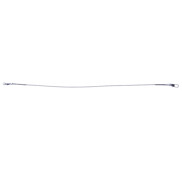 Yuarrent Línea de pesca de acero antimordida, líder de alambre de acero con pesca giratoria, 10 Uds. Pescar negro 30cm 1 Uds