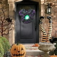 thumbnail image 3 of 16" Halloween Decoration Horror Wreath Pendant Window Door Hanging LED Lights Garland Halloween Decor for Home Party Accessories, 3 of 5