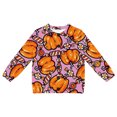 thumbnail image 4 of Tiijoy Halloween Girls Pumpkin Cardigan Jacket Fall Winter Soft Sweater, Pink, Sizes 1-8, 4 of 4