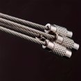 thumbnail image 4 of 60Pcs Stainless Steels Wire Keychains Rings Screw Lock Keyring Metal Keychains Label Rope Tool Latches Fastener, 4 of 9