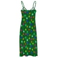 thumbnail image 6 of Holiday Lights and Snowflakes on a Green Christmas Tree Sleeveless Dress Aesthetic clothing luxury woman evening dress, 6 of 6