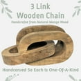 thumbnail image 3 of Wooden Chain Link Decor - Carved from Solid Wood and Great for Table or Desk Decor, 3 of 3