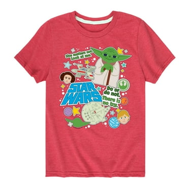 Star Wars - Yoda Stickers - Toddler And Youth Short Sleeve Tee