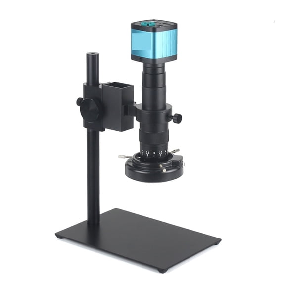 48MP 4K USB Industrial Digital Video Microscope Camera 120X 300X Zoom C-Mount Lens USB LED Ring Light For Repair Soldering