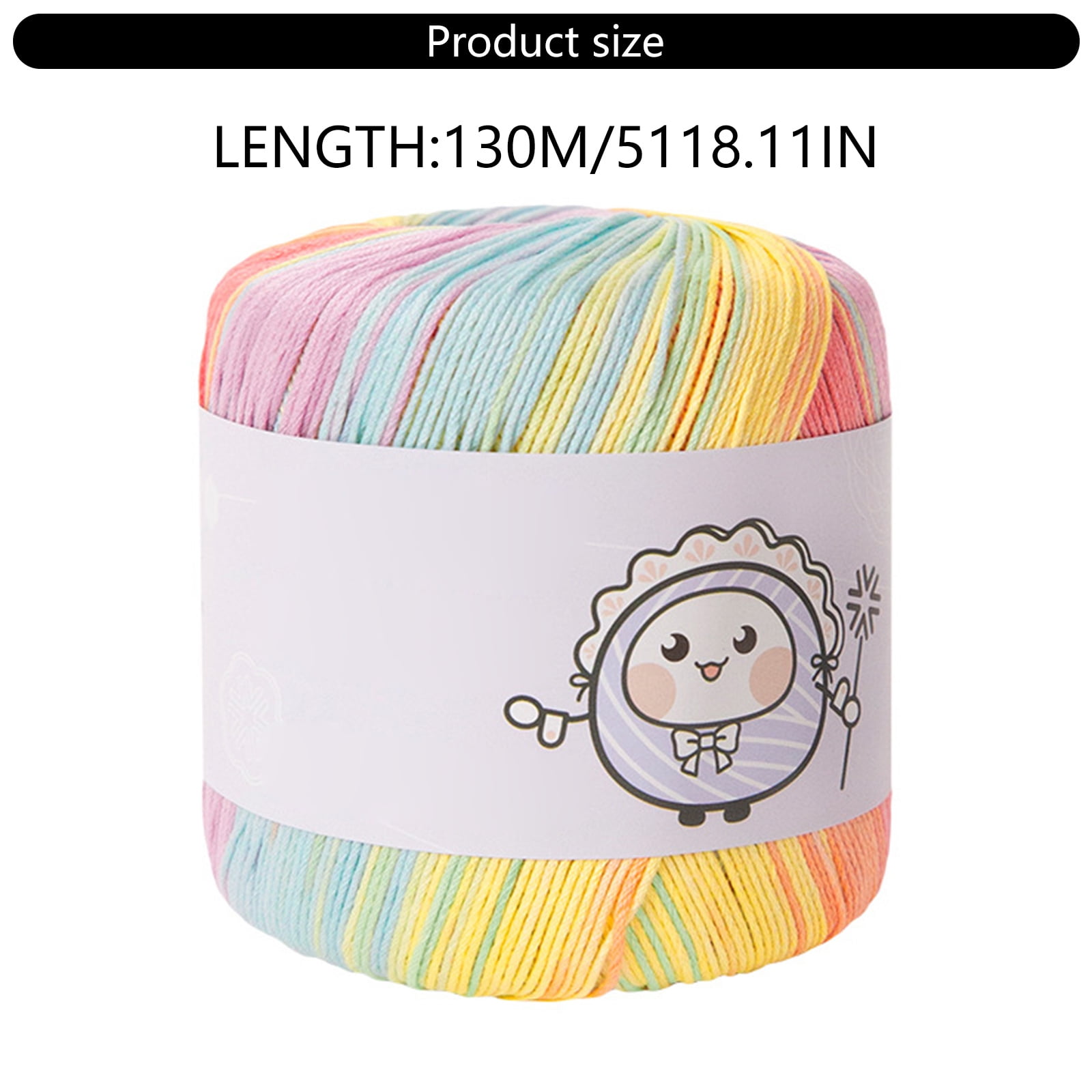 Fade Resistant Mercerized Cotton Thread 3 Spools Soft Yarn For Long Time Use Crafting Projects