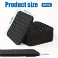 thumbnail image 4 of Tapis de Marche pour Tapis Roulant 8 Pcs, Tapis d'Entraînement Antidérapant en Silicone à Réduction de Bruit, Accessoires de Gym, 8 * Tapis de Tapis Roulant, Noir, 4 of 9