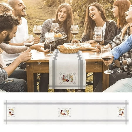 

Beaded Fall Table Table Satin Sparkly Table Fall Round Table Autumn Table Runner Linen Material Elegant Desktop 33x183cm For Home And Seasonal Table Settings