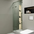 thumbnail image 2 of Fine Fixtures Hinged Frameless Shower Door - Clear Tempered Glass Door - Walk In Shower Enclosure 42" W x 74" H Polished Chrome Finish, 2 of 11