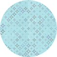 thumbnail image 1 of Ahgly Company Indoor Square Patterned Denim Blue Area Rugs, 3' Square, 1 of 6