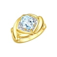 thumbnail image 1 of RYLOS Bagues pour Femmes Bague en Or Jaune 14K XOXO Câlins et Baisers Bague Pierre Précieuse 9x7 mm et Diamant Mars Aigue-Marine Bijoux pour Femmes Taille 9, 1 of 7
