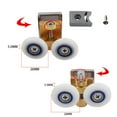 thumbnail image 4 of 2x Double Shower Door Top + Bottom Wheels Rollers Runners Wheels Set 26mm, 4 of 6