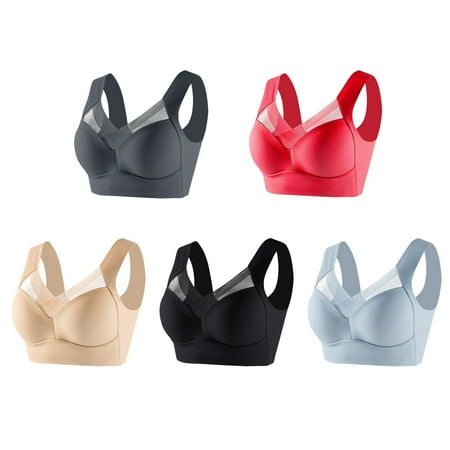 Pxiakgy Sports Bras for Women Sticky Adhesive Vanity Panel Clothing Adhesive Bra Yoga Crop Vest Bras Anti Sagging Back Support Bras Materni Grey Push Up Bra Bras for Women No Underwire Z-Gy5 6Xl