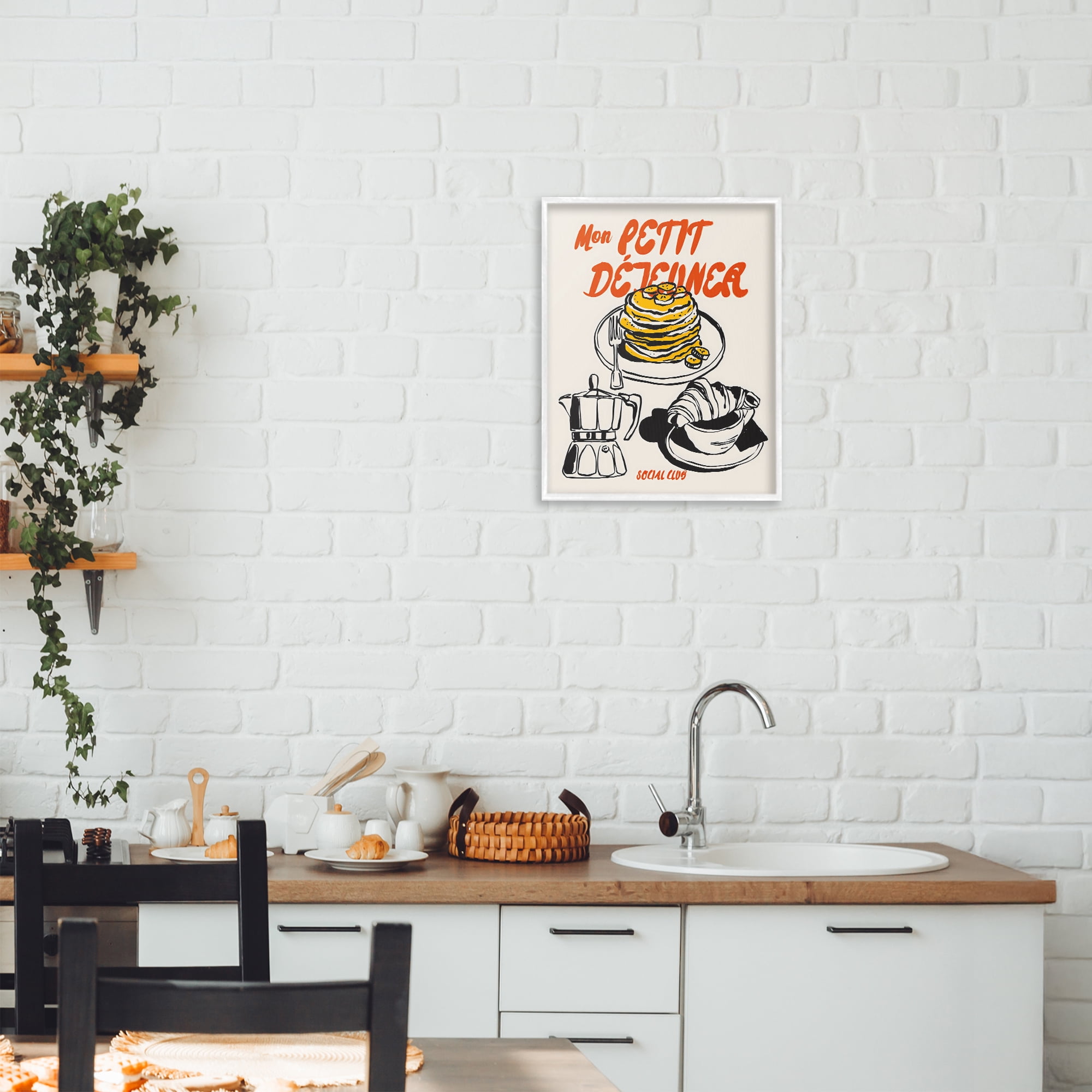 Stupell Industries My Breakfast Pancakes Spread White Framed Giclee Art, design by The Prints Vibe