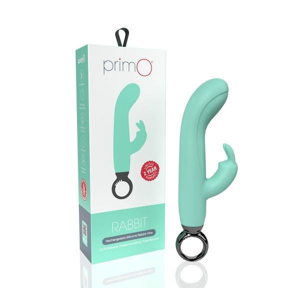 Screaming O - PrimO Rabbit Vibrator - Rechargeable, Waterproof, Powerful G-Spot Stimulation, Kiwi