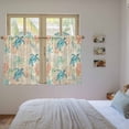 thumbnail image 3 of Teal Red Coastal Tier Curtains 54 Inch Length, Summer Beach Nautical Sea Turtle Coral Starfish Cafe Short Curtains for Bathroom Sink, Small Kitchen Curtain Light Filtering Drapes 2 Panels 27.5"Wx54"L, 3 of 8