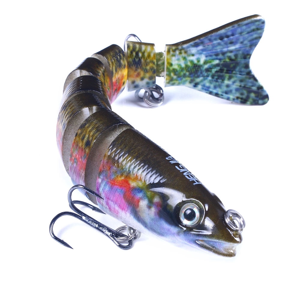 HENGJIA Fishing Lures for Freshwater and Saltwater, Lifelike Swimbait for Bass Trout Crappie, Slow Sinking Bass Fishing Lure