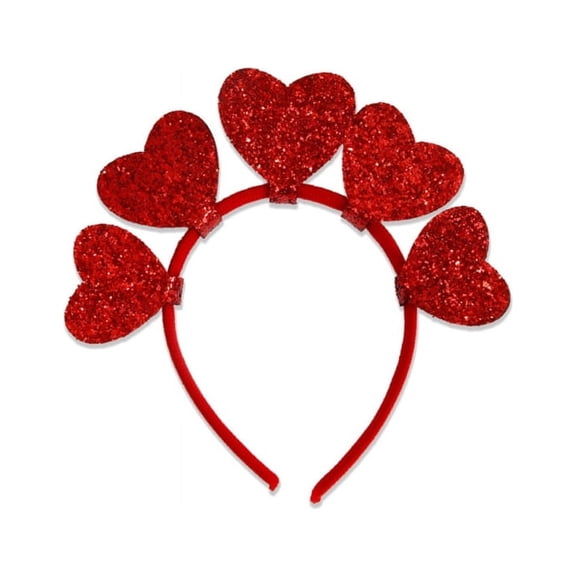 ZPAQI Valentines Day Headband Hair Hoop Festival Party Props Accessory Heart Hairband