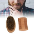 thumbnail image 4 of Beard Grooming Comb Kit, Beard Brush Comb Set Portable Trimming Shaping with Storage Bag for Home for Men, 4 of 7