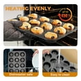 thumbnail image 6 of HONGBAKE Nonstick Muffin Pan 12-Cup, 2 Pack Carbon Steel Cupcake Pan, 2.75" Diameter Cup Muffin Tins for Baking, 6 of 10