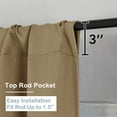 thumbnail image 2 of OVZME Taupe Blackout Curtains for Bedroom 72 Inch Length 2 Panels Set, Dual Rod Pocket Thermal Insulated Drapes for Living Room, 40W x 72L Inch, Taupe, 2 of 7