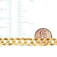 thumbnail image 4 of JewelStop 10k Solid Yellow Gold 8.2 Mm Comfort Curb Chain Bracelet 8.5" Lobster Claw Clasp, 4 of 5