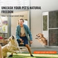 thumbnail image 2 of Adjustable Dog Door for Sliding Glass Doors 75.9"-80.7"-Aluminum Frame Tempered Glass Pet Door with Hinge and Lock for Large Dogs, 2 of 6