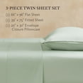 thumbnail image 2 of Jessica Simpson Blissful Dreams 3-Piece 100% Sateen Cotton Sheet Sets, Twin, Sea Foam Green, 2 of 8