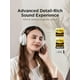 thumbnail image 4 of 1MORE Auriculares inalámbricos Bluetooth con cancelación de ruido - HQ31 SonoFlow SE Auriculares supraaurales con audio de alta resolución, tiempo de reproducción de 90 horas, llamadas claras, ecualiz, 4 of 5