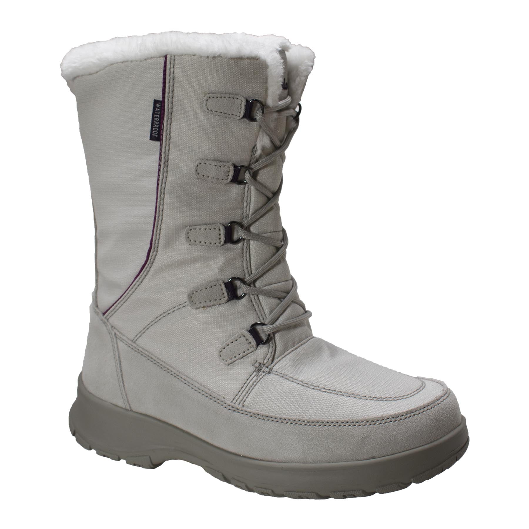 AdTec Womens Waterproof Nylon Upper Winter Boot with Suede Trim