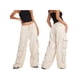 thumbnail image 1 of SAYOO Pantalones casuales para mujer, color sólido, ajuste holgado, cordón ajustable, pantalones cargo con múltiples bolsillos SAYOO Casual, 1 of 7