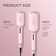 TYMO COMPACT ROVY Curling Iron & Hair Crimper Waver for Short Hair, Dual Voltage for Easy Lasting Curls, 1 Inch, 0.7lb, Pink