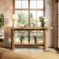thumbnail image 3 of Tribesigns 55.12-Inch Farmhouse Console Table, Wooden Sofa Table for Living Room, 3 of 6