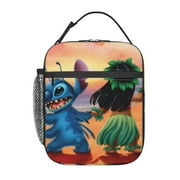 Lilo & Stitch Lunch Bags For Men Women Boys Girls, Reusable Lunch Tote Bags For School Office Work Picnic Camping, Portable Lunch Box, Thermal Insulation And Cold Preservation, 10x8x4 Inch