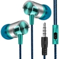thumbnail image 1 of Worallymy Auricular con cable Estéreo bajo Auricular con cable Auricular interno para teléfono móvil de 3,5 mm con micrófono incorporado azul Worallymy JD735809637, 1 of 7