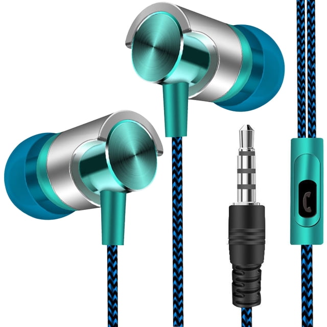 Worallymy Auricular con cable Estéreo bajo Auricular con cable Auricular interno para teléfono móvil de 3,5 mm con micrófono incorporado azul Worallymy JD735809637