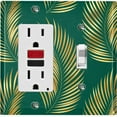 thumbnail image 1 of Metal Light Switch Plate Cover Tropical Jungle Palm Leaves Yellow Green JGL009, 1 of 13