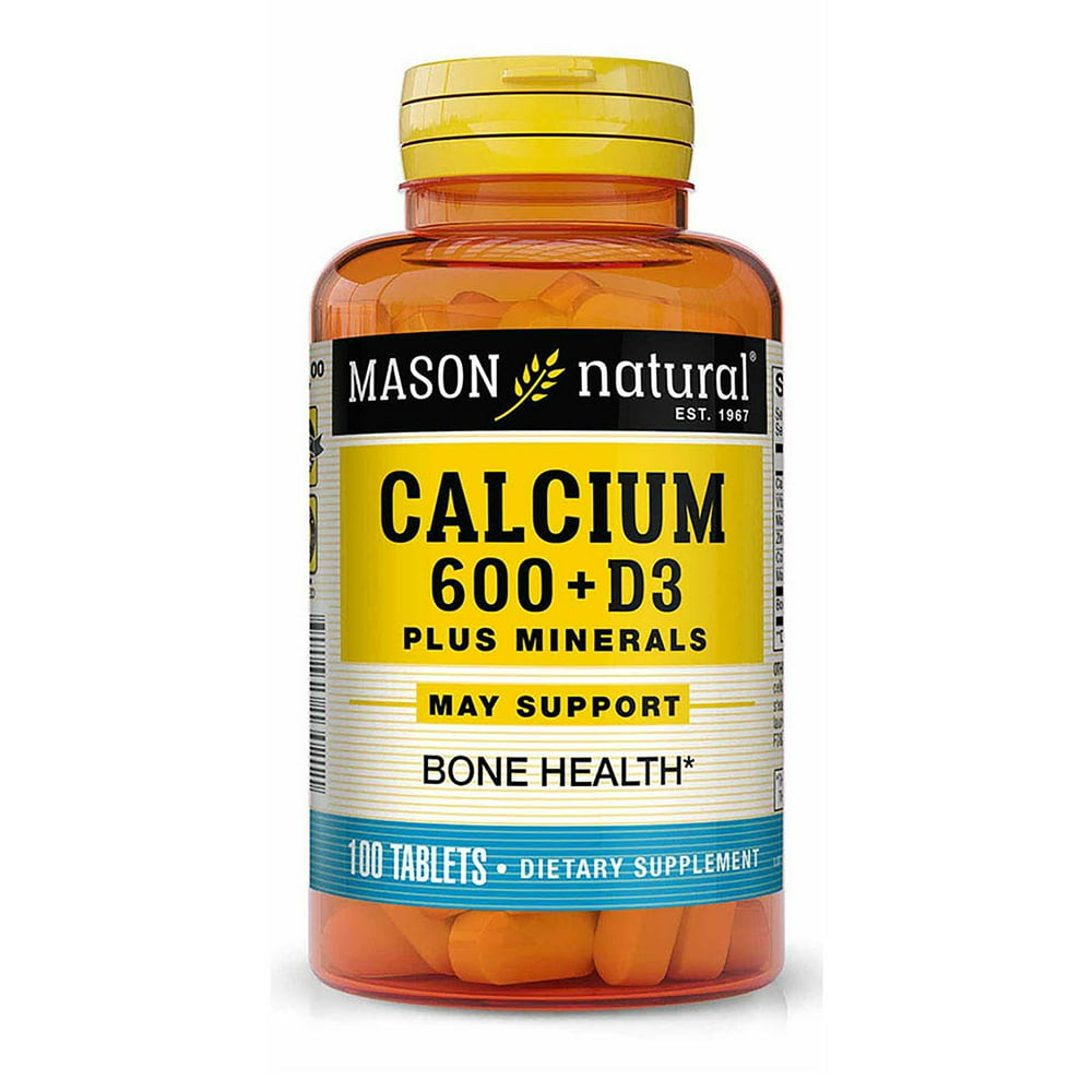 Mason Natural Calcium 600 mg plus Vitamin D3 with Magnesium, Zinc and