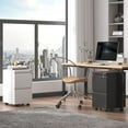 3 Drawer Mobile File White Metal Under Desk Filing