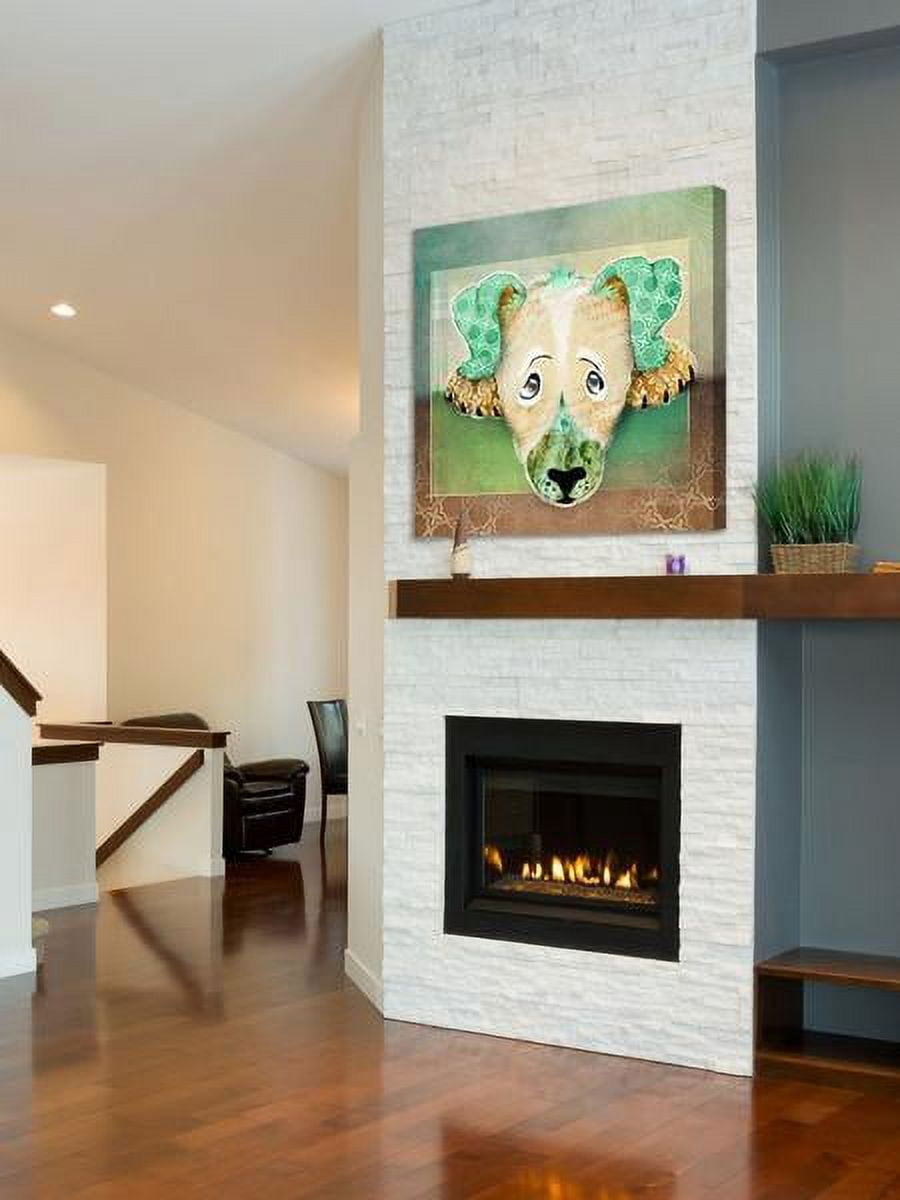 "Sad Dog II" Painting Print on Wrapped Canvas