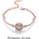 thumbnail image 2 of Adjustable Crystal Bracelet, Round Circle Bracelets, Sparkling Tennis Bangle, 2 of 4