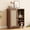 Walnut, variant on Toauuo 34 Inch Wine Bar Cabinet, Sideboard Cabinet with Storage 6 Wine Racks, 2 Open Shelves & Enclosed Space, Rattan-Front Door Sturdy Construction with Protective Foot Pads for Living Room Kitchen