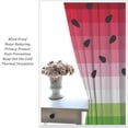 thumbnail image 4 of Funny Fruit Curtains for Kids,Summer Watermelons Rainbow Design Red Green Stripes Curtains for Girls Bedroom Living Room Study Window Drapes 2 Panels Set,Total Size 84" x 84", 4 of 5